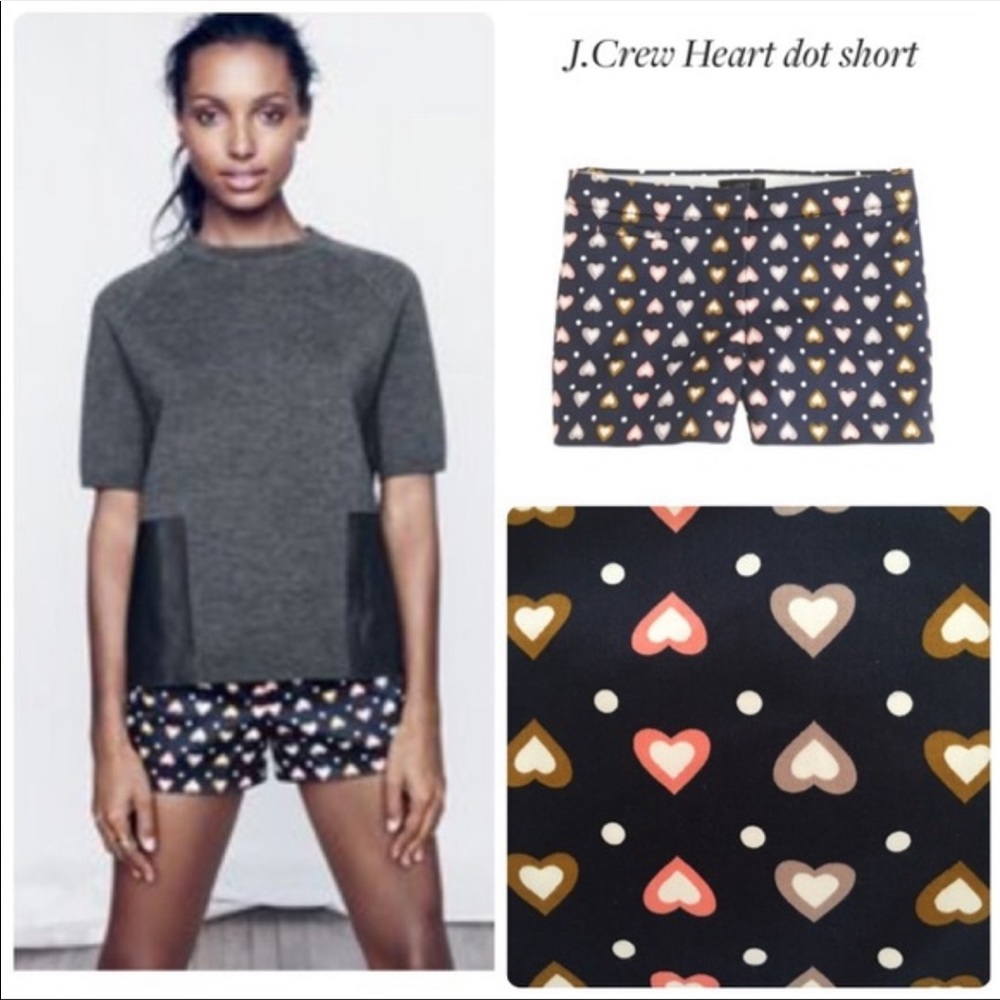 J.Crew Shorts Heart Dot Pattern Multi Color - image 4
